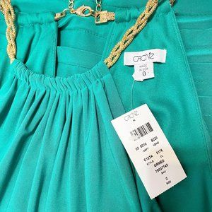Beautiful Cache Aqua green Halter Dress, size 0 (stretchy)